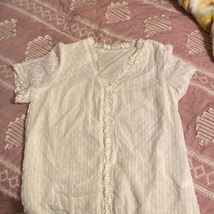 White detailed top